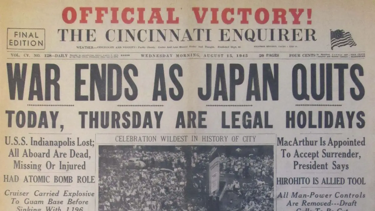 Japan Surrenders, Ending World War II - 1945 AD