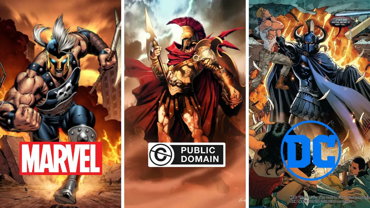 10 Public Domain Characters Present in Both Marvel and DC Comics - Ares