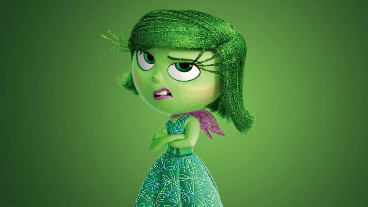 12 Most Memorable Green Cartoon Characters - Disgust (Inside Out)