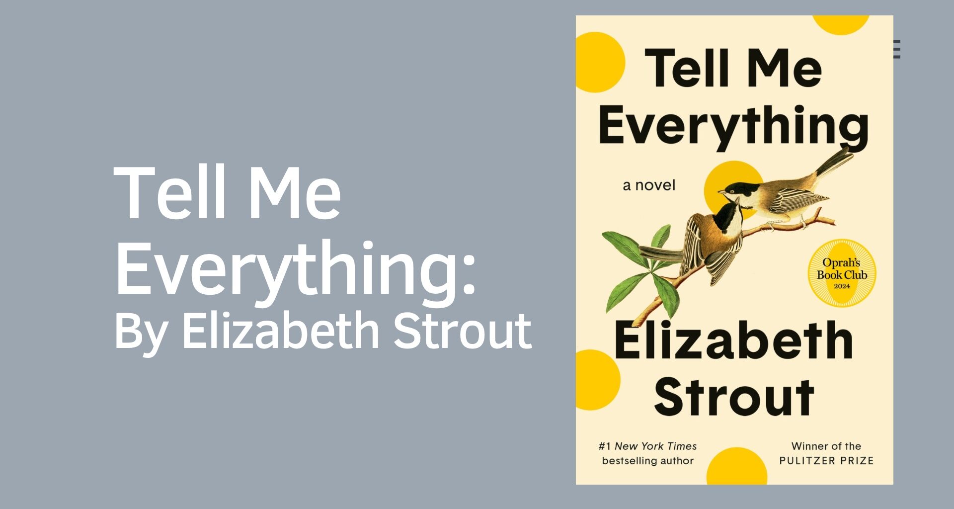 Tell Me Everything: By Elizabeth Strout (Book Review)