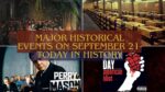 Major Historical Events on September 21- Today in History