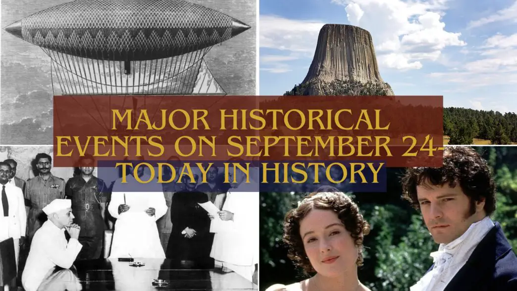 Major Historical Events on September 24- Today in History