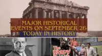 Major Historical Events on September 26- Today in History