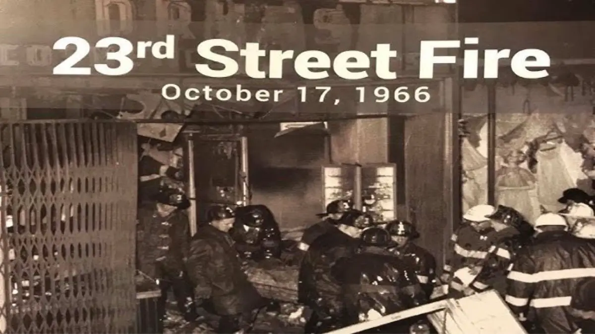 Major Historical Events on October 17 - The New York 23rd Street Fire - 1966 AD