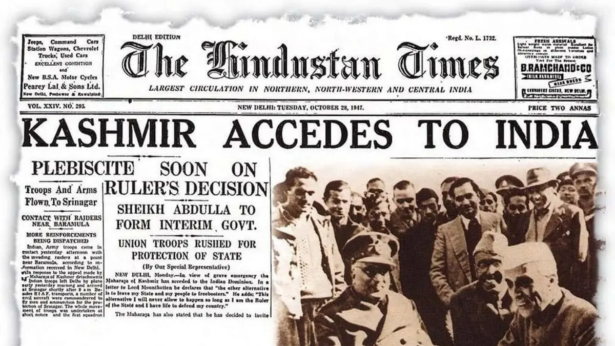 Major Historical Events on October 26 - The Maharaja of Kashmir Joins India - 1947 AD