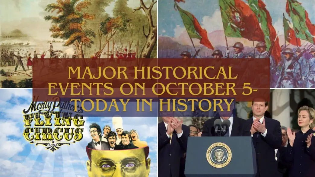 Major Historical Events on October 5- Today in History