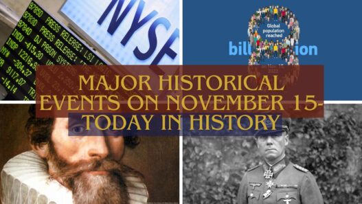 Major Historical Events on November 15- Today in History