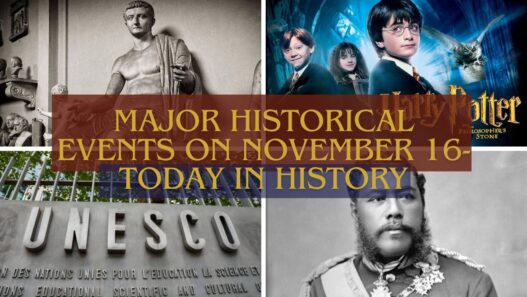 Major Historical Events on November 16- Today in History