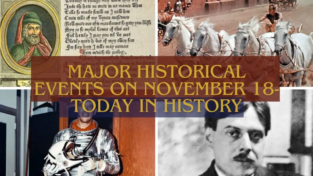 Major Historical Events on November 18- Today in History