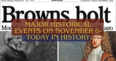 Major Historical Events on November 6- Today in History