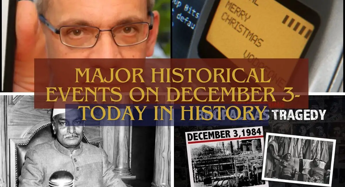 Major Historical Events on December 3- Today in History