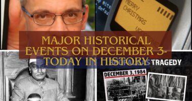 Major Historical Events on December 3- Today in History