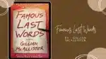 Famous Last Words By Gillian McAllister (Book Review) (1)