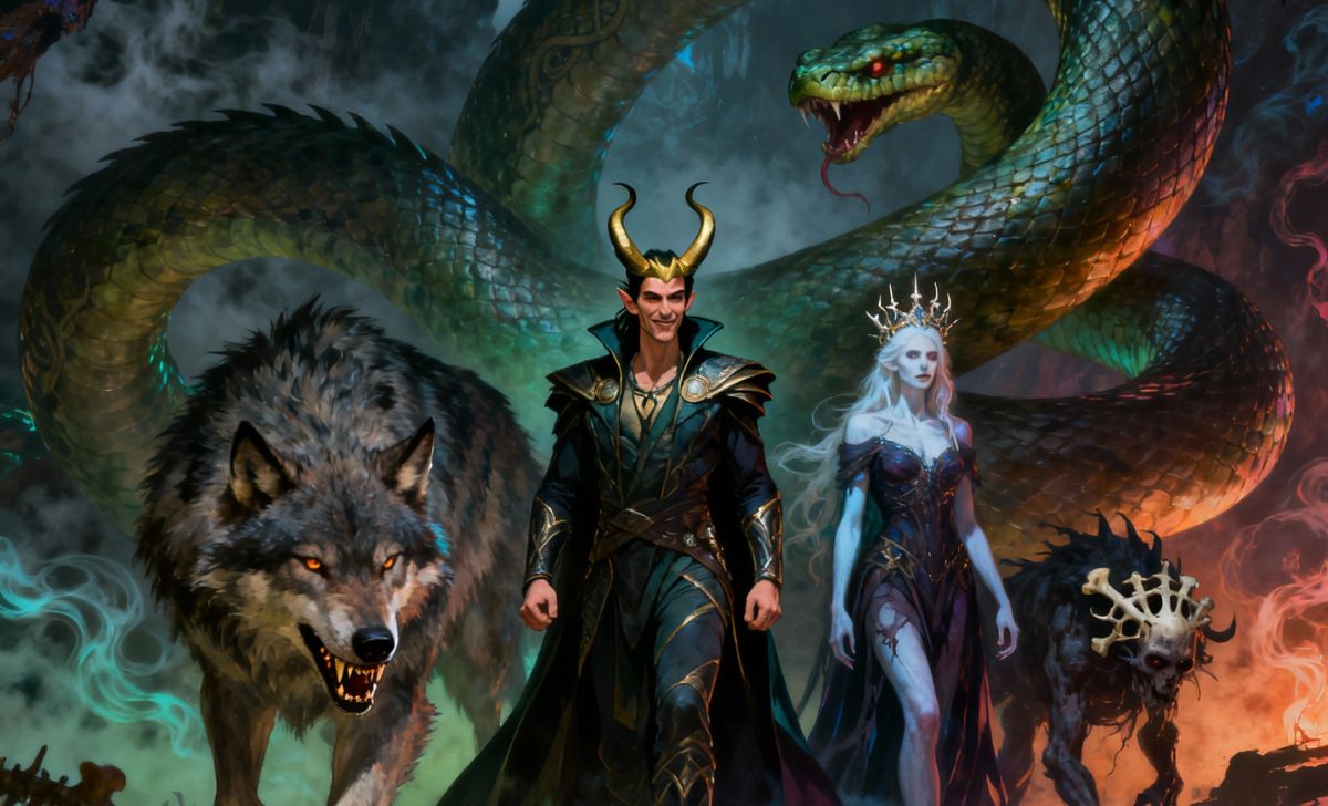 The Story of Fenrir, Jörmungandr, and Hel: Odin’s Nightmares and Loki’s Offspring