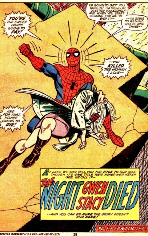 The Night Gwen Stacy Died (1973) - Spider-Man’s Greatest Comic Book Storylines