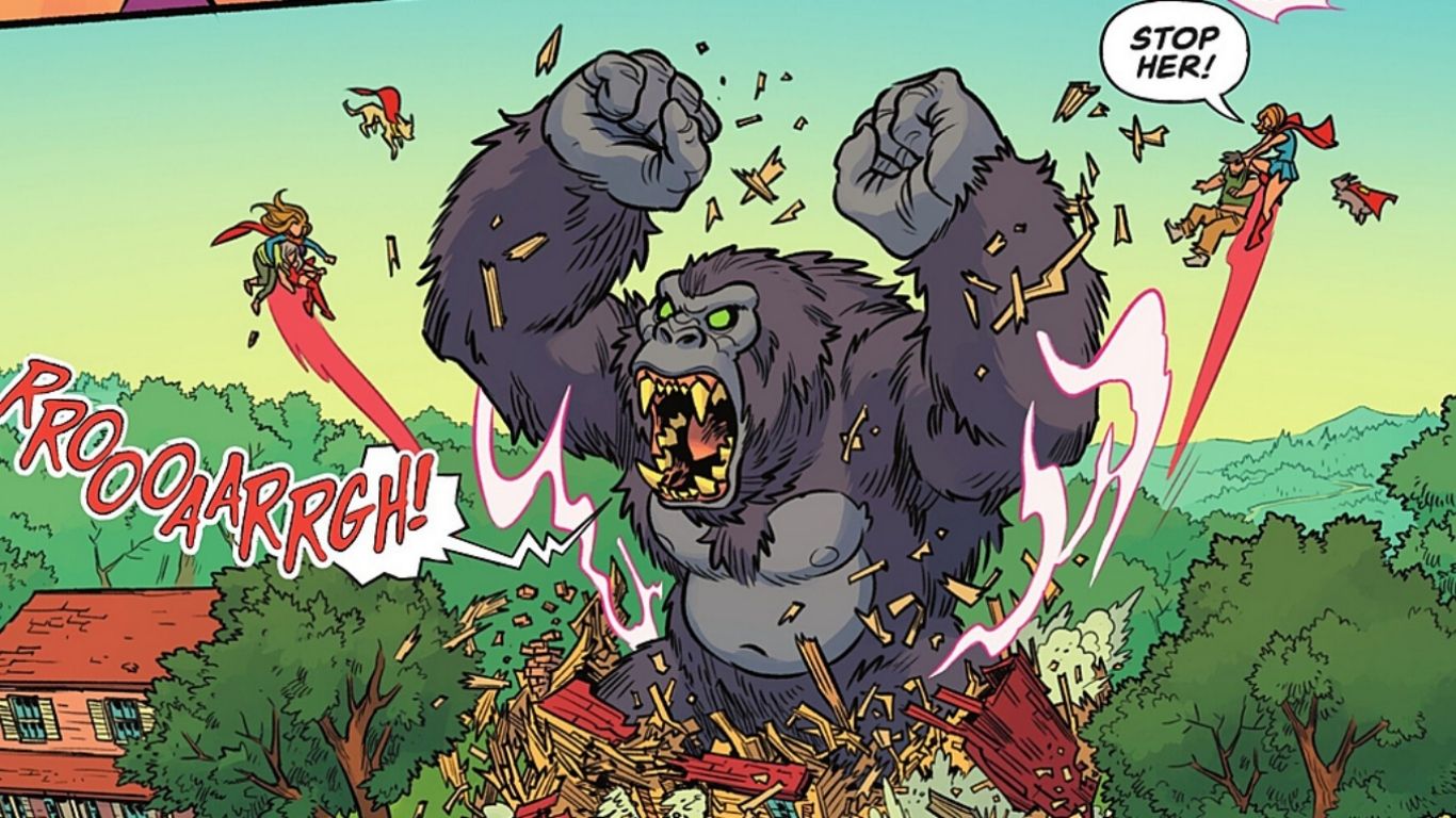 Lesla unleashes Titano specifically to stage a fight where she can play the hero.