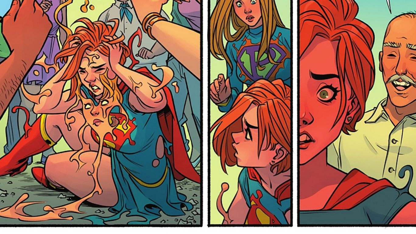 During the chaos, Lesla’s disguise begins to fail—she starts "melting." - Supergirl #2 (2025) Identity Theft, Kandorian Envy, and the Battle for Midvale