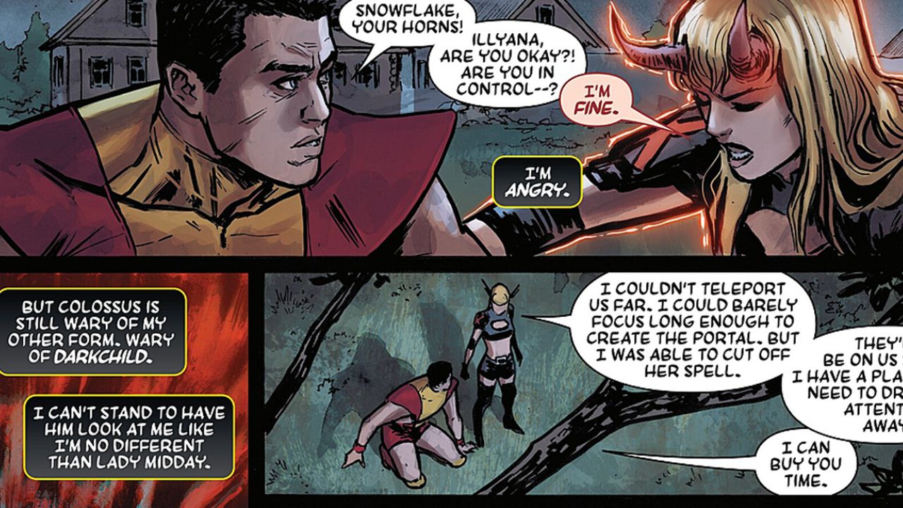 Her horns manifest, and her power becomes more demonic