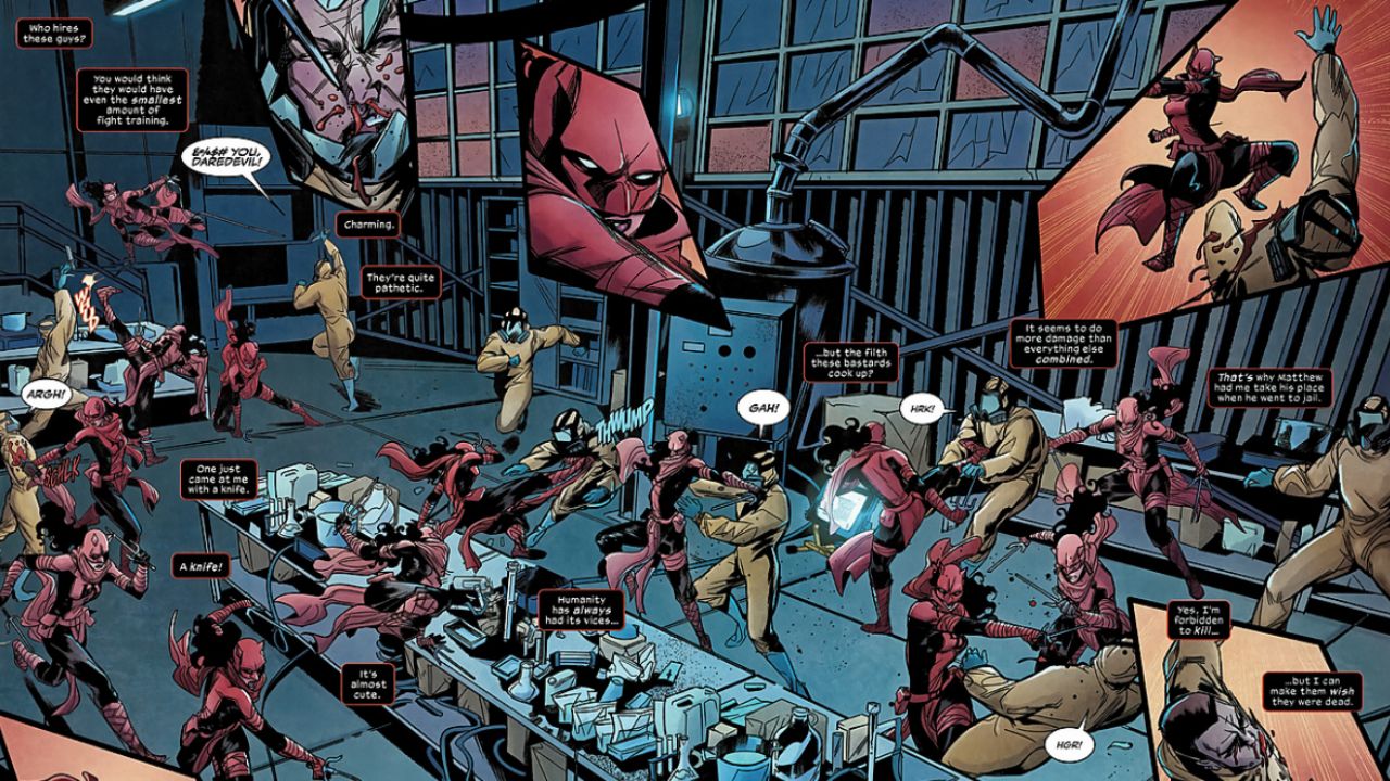 She notes the lack of training in the men she fights - Daredevil: Unleash Hell – Red Band #1 (2025) - Art, Blood, and the Return of a Nightmare