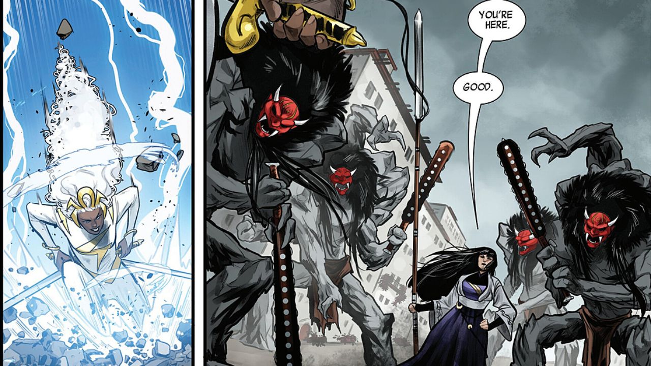 Storm grimly replies, No. - Storm: Earth's Mightiest Mutant #1 (2026) - The Cost of Compassion in a World of Gods