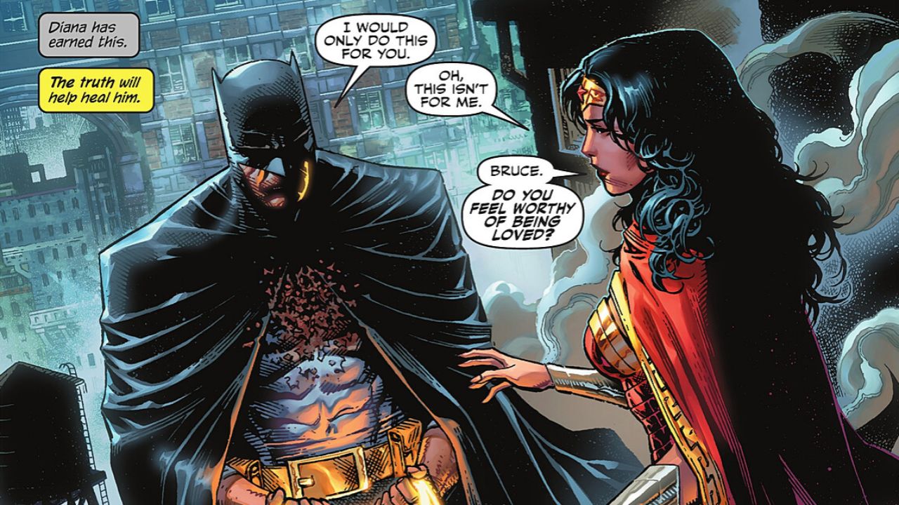 Bruce. Do you feel worthy of being loved - Batman-Wonder Woman Truth #1 (2026) - The Weight of the Cowl and the Light of the Lasso